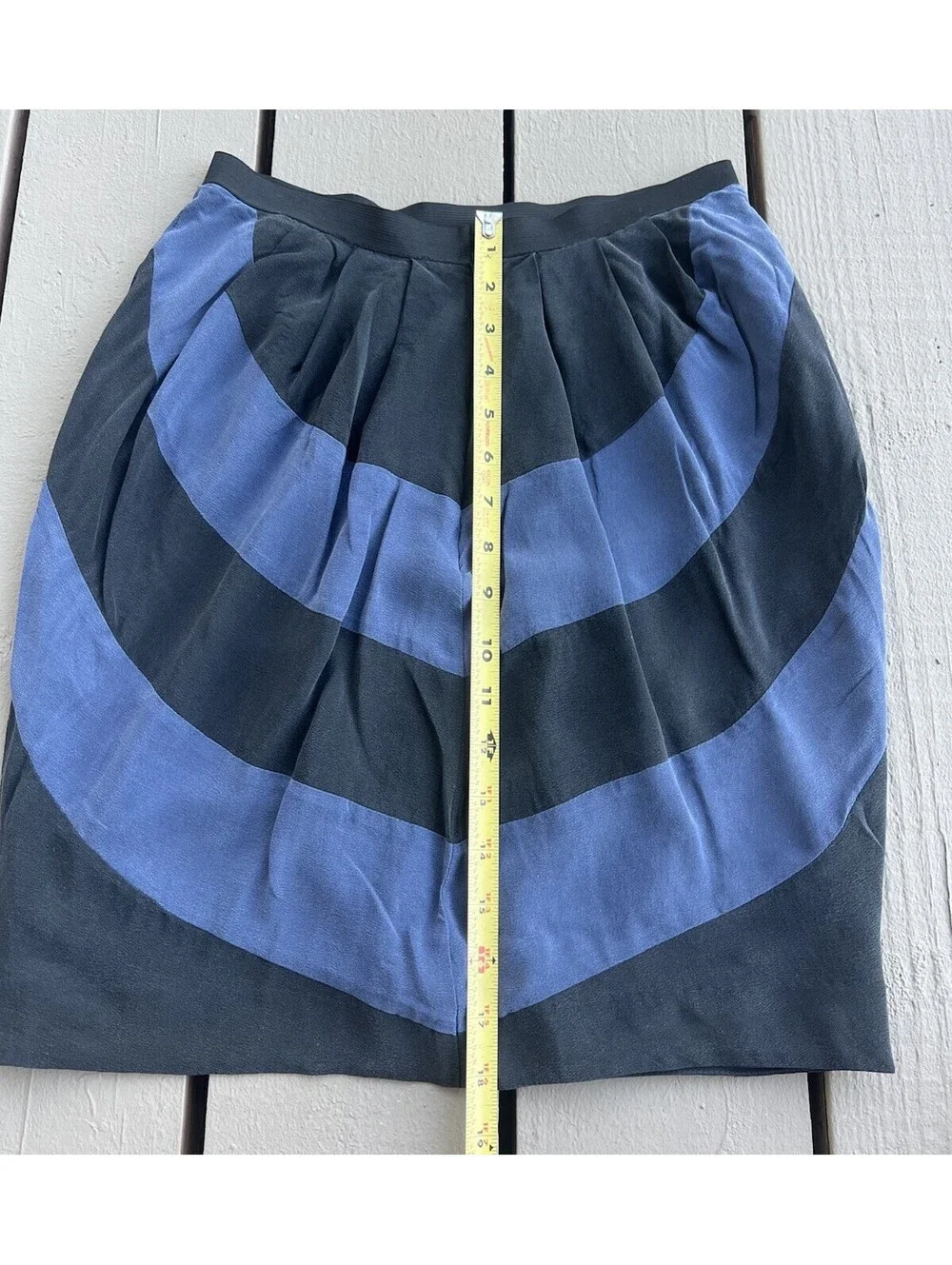 Vintage MM Couture by Miss Me Women Black Purple Chevron Silk Skirt S Y2K